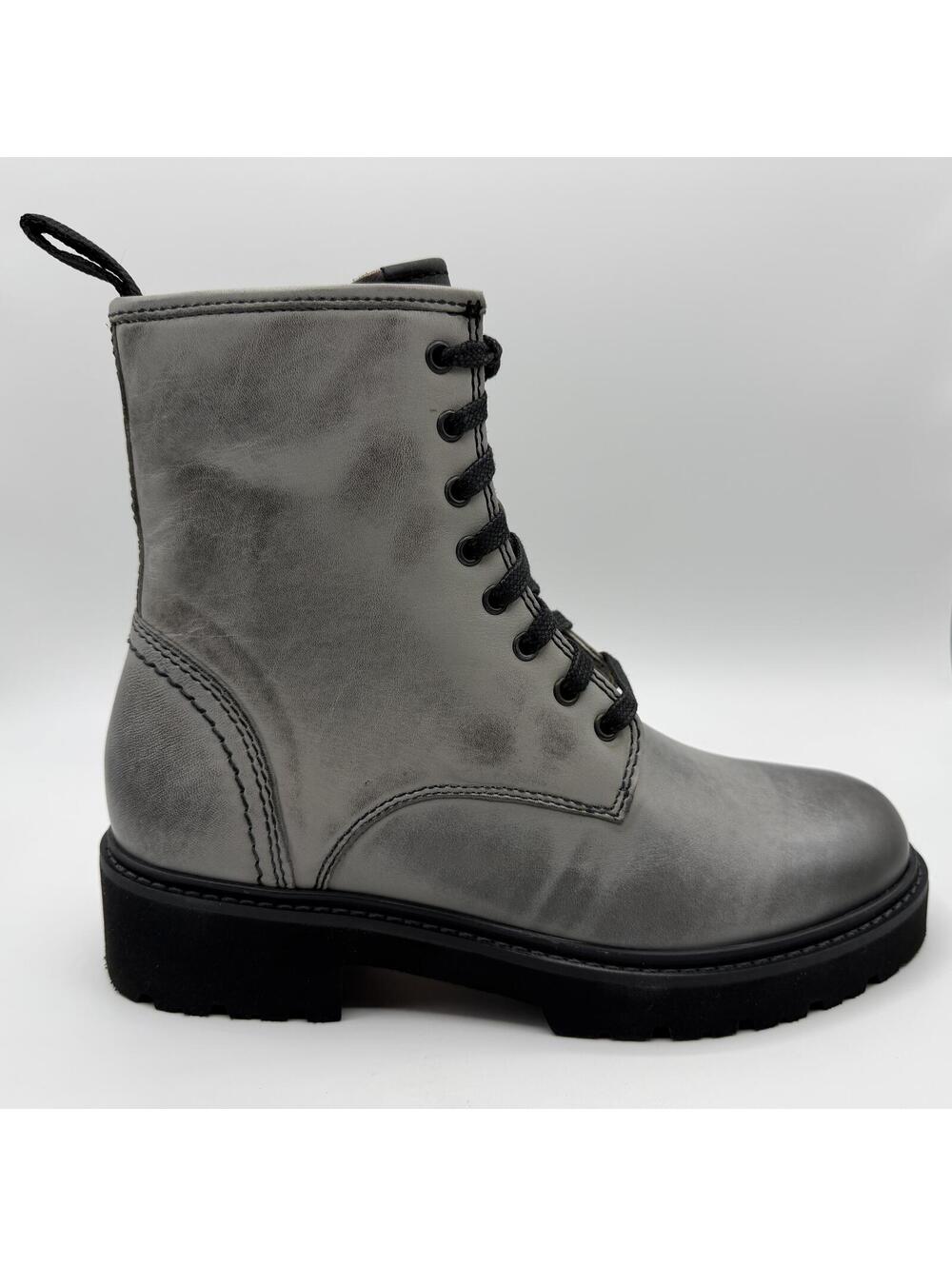 Samuel Hubbard Made in Portugal Lace Up Lombard Boots Leather Size 6 Gray W1505 - Picture 7 of 11